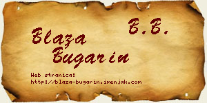 Blaža Bugarin vizit kartica